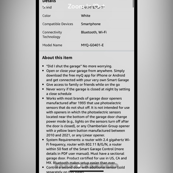 GARAGE DOOR OPENER SMART - Picture 4 of 12